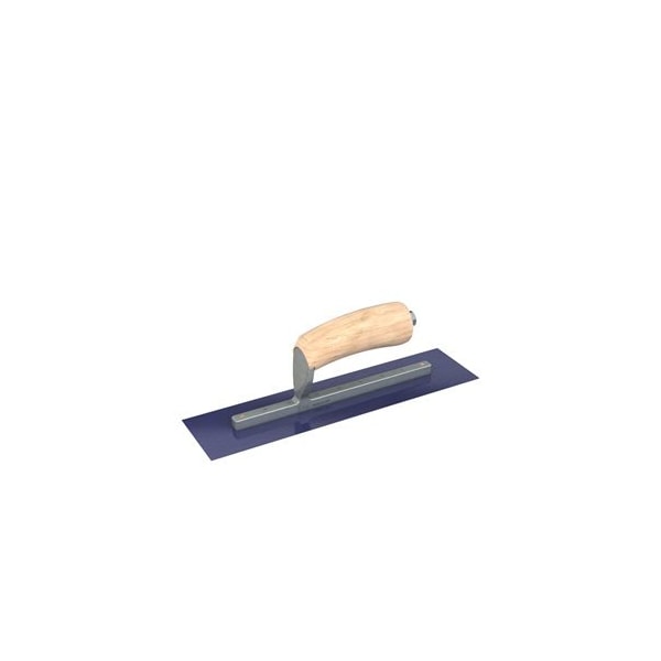 Steel City Trowels By Bon Bon 66-175 Finish Trowel, Square, Blue Steel, 12 X 3, Wood 66-175 - main